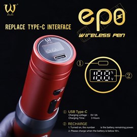 AVA EP8 Wireless Pen Red